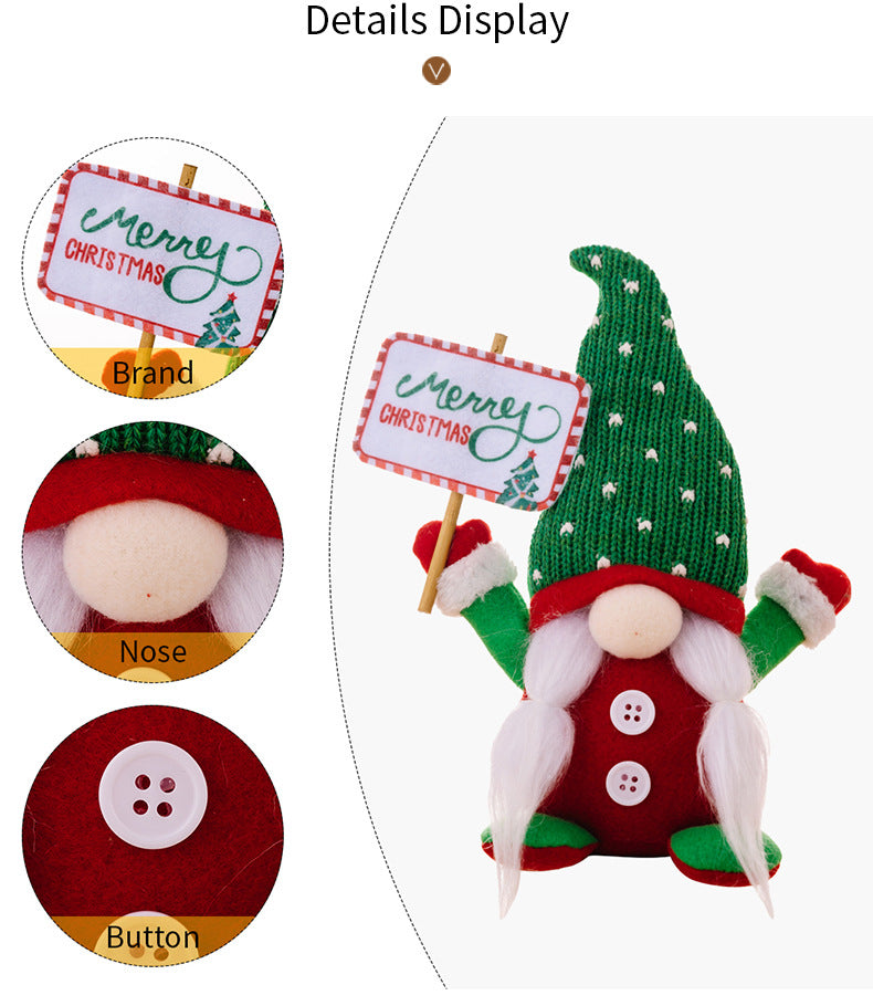 Kerst pop cactus kabouter met gebreide muts – sfeervolle kerstversiering