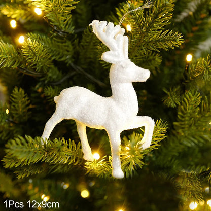 Kerstboom ornament sneeuwvlok engel hert hangdecoratie voor feestdagen