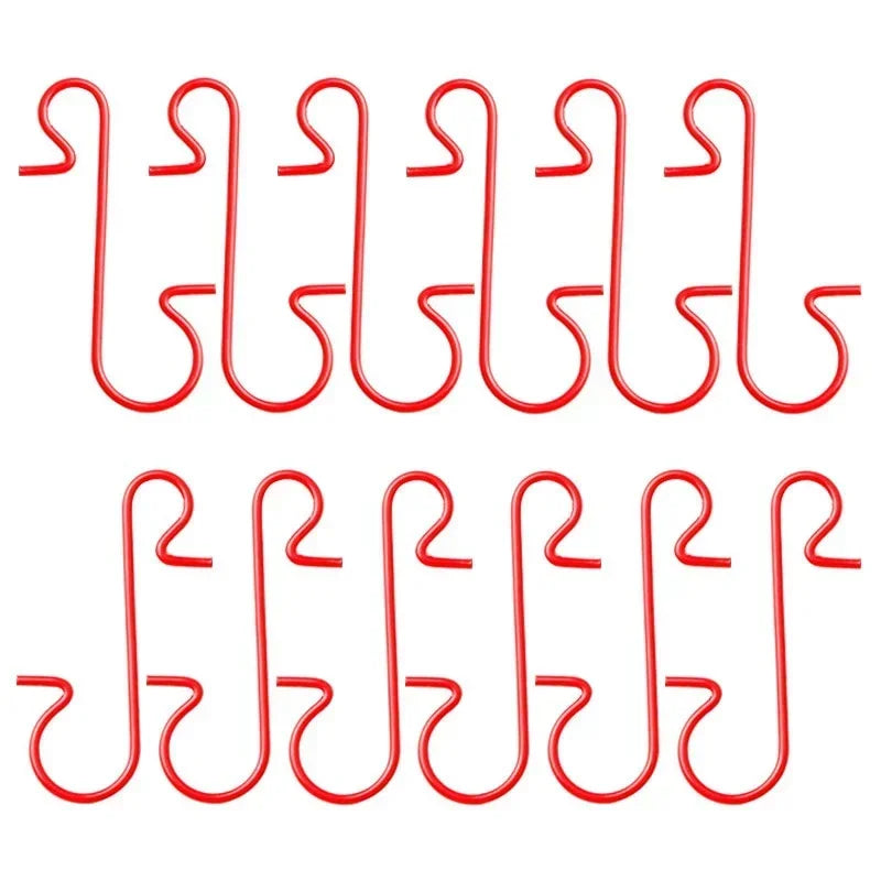 Kerstbal haakjes S-vormig metaal – 100 stuks voor boomdecoratie