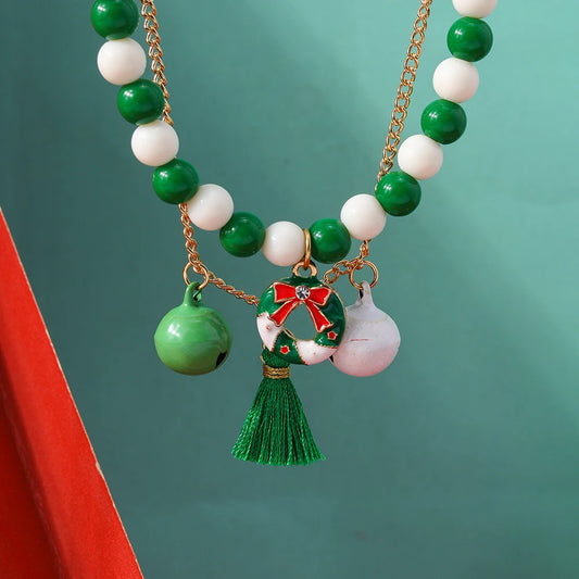 Kerst ketting met kralen – feestelijke choker voor dames en meisjes - diverse varianten