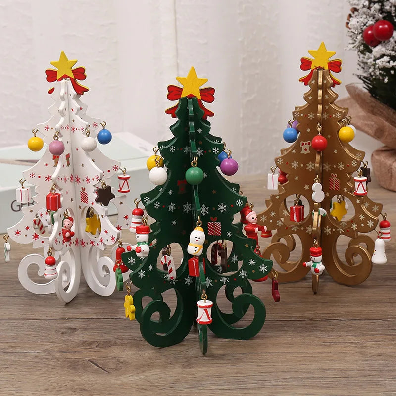 Opvouwbare Kerstboom – Houten DIY Kerstdecoratie voor Kinderen 19x14cm