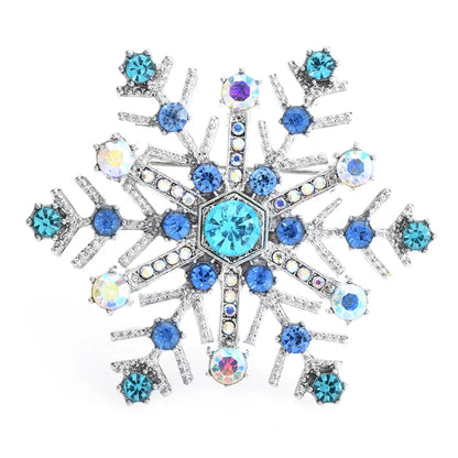 Broche Kerst | Blauwe Sneeuwvlok Speld voor Feest en Winterstijl