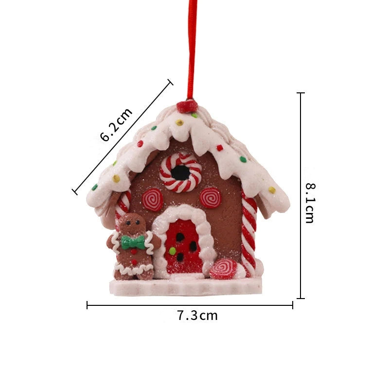 Kerst LED Hanger Peperkoekhuis met sneeuwpop of Kerstman Ornament