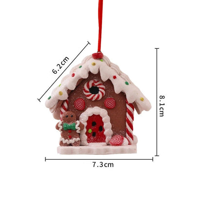 Kerst LED Hanger Peperkoekhuis met sneeuwpop of Kerstman Ornament