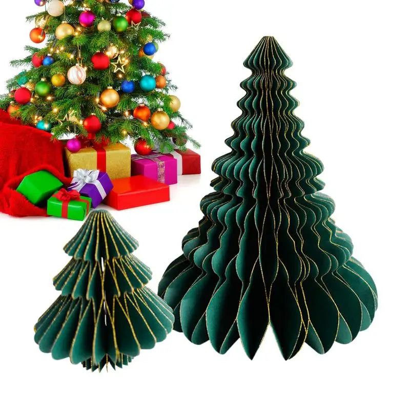 Opvouwbare Kerstboom – Papieren Decoratie Set (Groot & Klein)