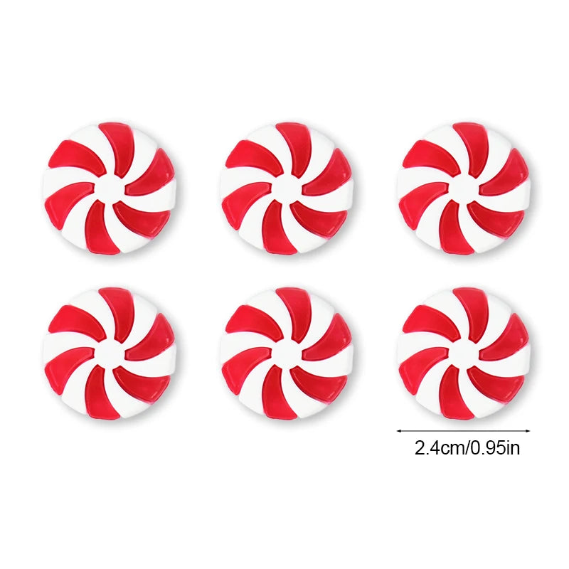 Kerst ornament voor in Kerstboom rood wit snoep decoratie set 10 stuks