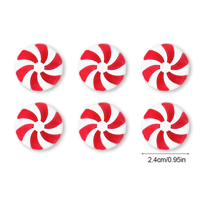 Kerst ornament voor in Kerstboom rood wit snoep decoratie set 10 stuks