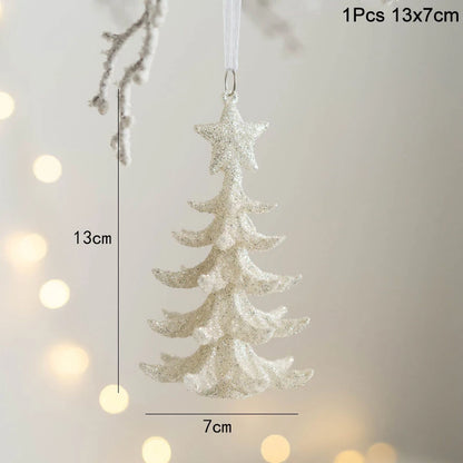 Kerstboom ornament sneeuwvlok engel hert hangdecoratie voor feestdagen