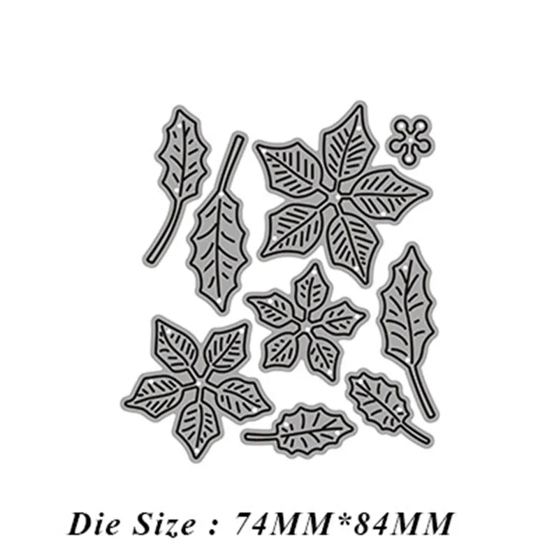 Snijmal kerstbloem metalen stencils voor kaarten en scrapbooking