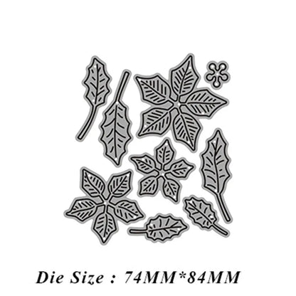 Snijmal kerstbloem metalen stencils voor kaarten en scrapbooking