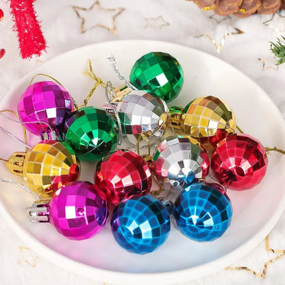 Kerstballen set mini 3CM – kleurrijke kerstdecoratie voor boom en huis