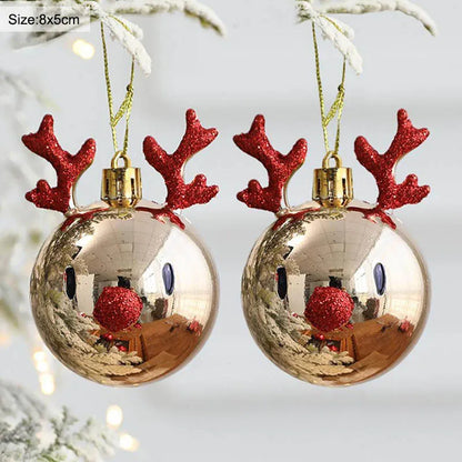 Kerstboom ornamenten set van 2 kerstballen voor feestelijke decoratie