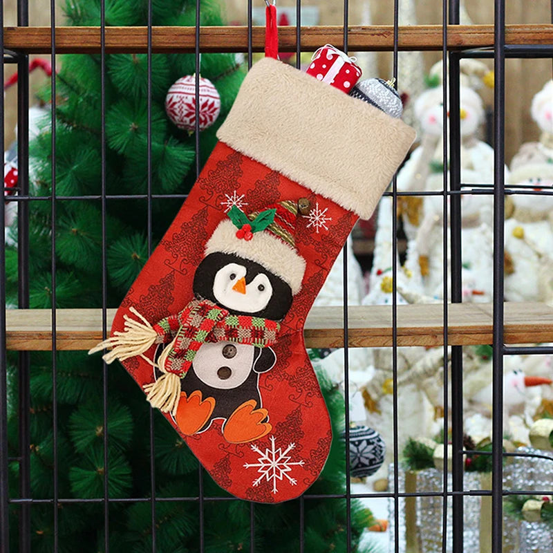 Kerstsok decoratief met 3D kerstmotief – sfeervolle kerstversiering voor het hele gezin