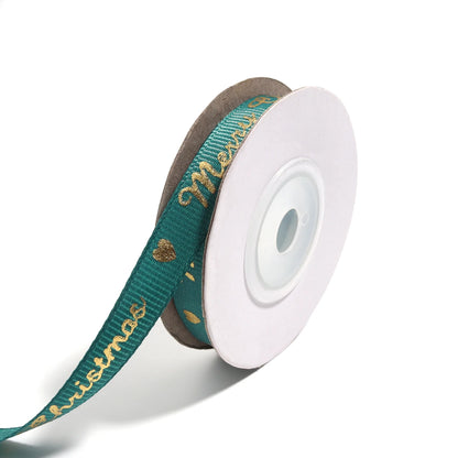 Kerst cadeau lint – 10 meter polyester lint 10mm/20mm bedrukt voor decoratie & inpakken