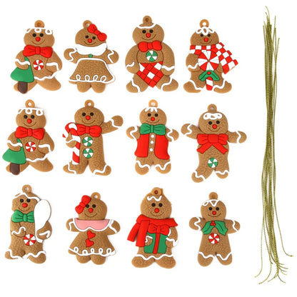 Kerst pop Gingerbread man hangdecoratie voor kerstboom