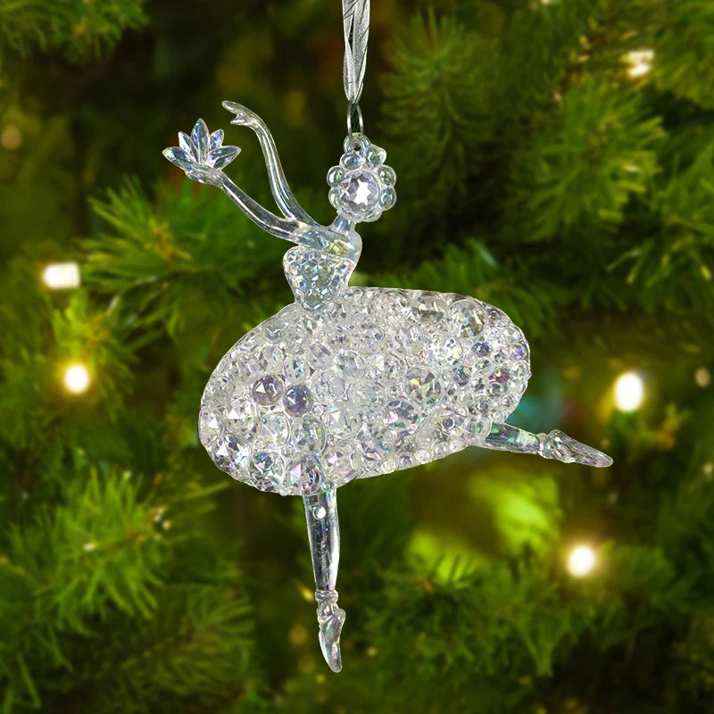 Kerst ornament voor Kerstboom transparante sneeuwvlok hanger van acryl