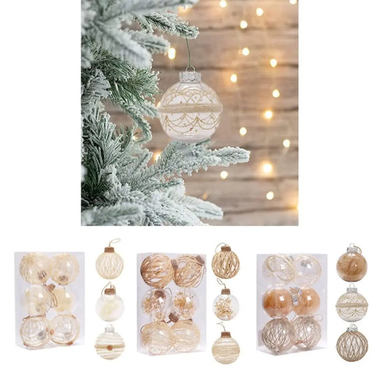 Kerstballen set goud 6 stuks – luxe glanzende decoratie voor in de boom