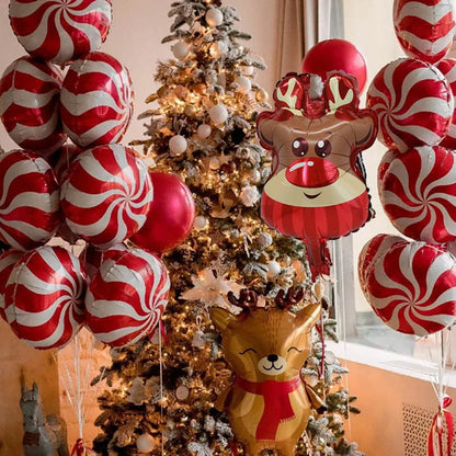 Opblaasbare kerst snoepstok en lolly folieballonnen set – feestdecoratie