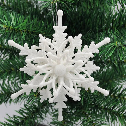 Kersthanger glitter sneeuwvlokken wit of goud – set van 1 tot 10 stuks voor boom of decoratie