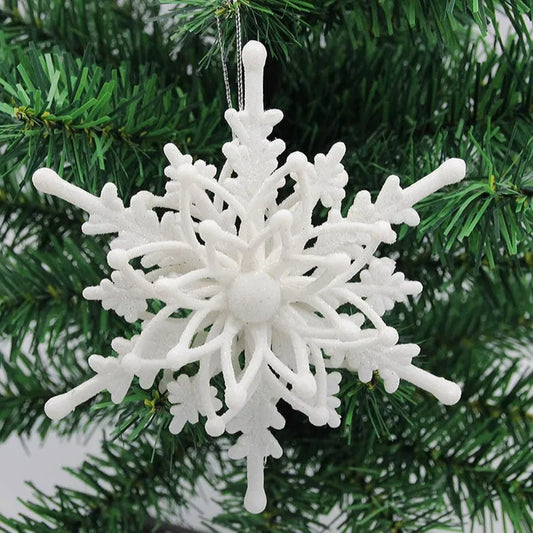 Kersthanger glitter sneeuwvlokken wit of goud – set van 1 tot 10 stuks voor boom of decoratie