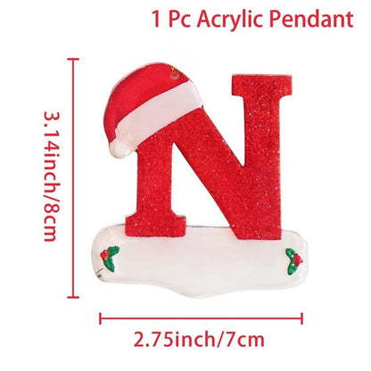 Kersthanger acryl letter decoratie Merry Christmas voor kerstboom
