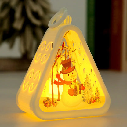 Kerst lamp sfeervolle verlichte decoratie voor raam en tafel