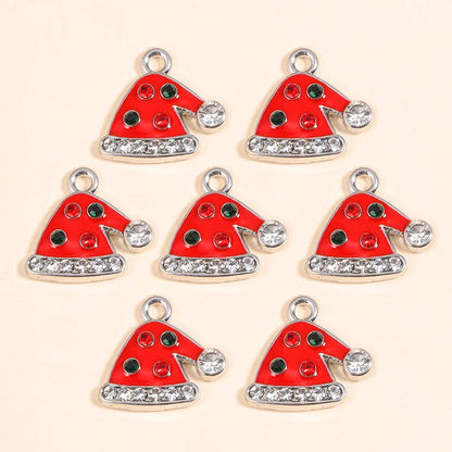 Kerst hanger Kerstman & Gingerbread set voor sieraden en decoratie - 10 stuks