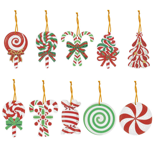 Diamond Painting Kersthanger set kerstboom versiering met speciale steentjes - GS208