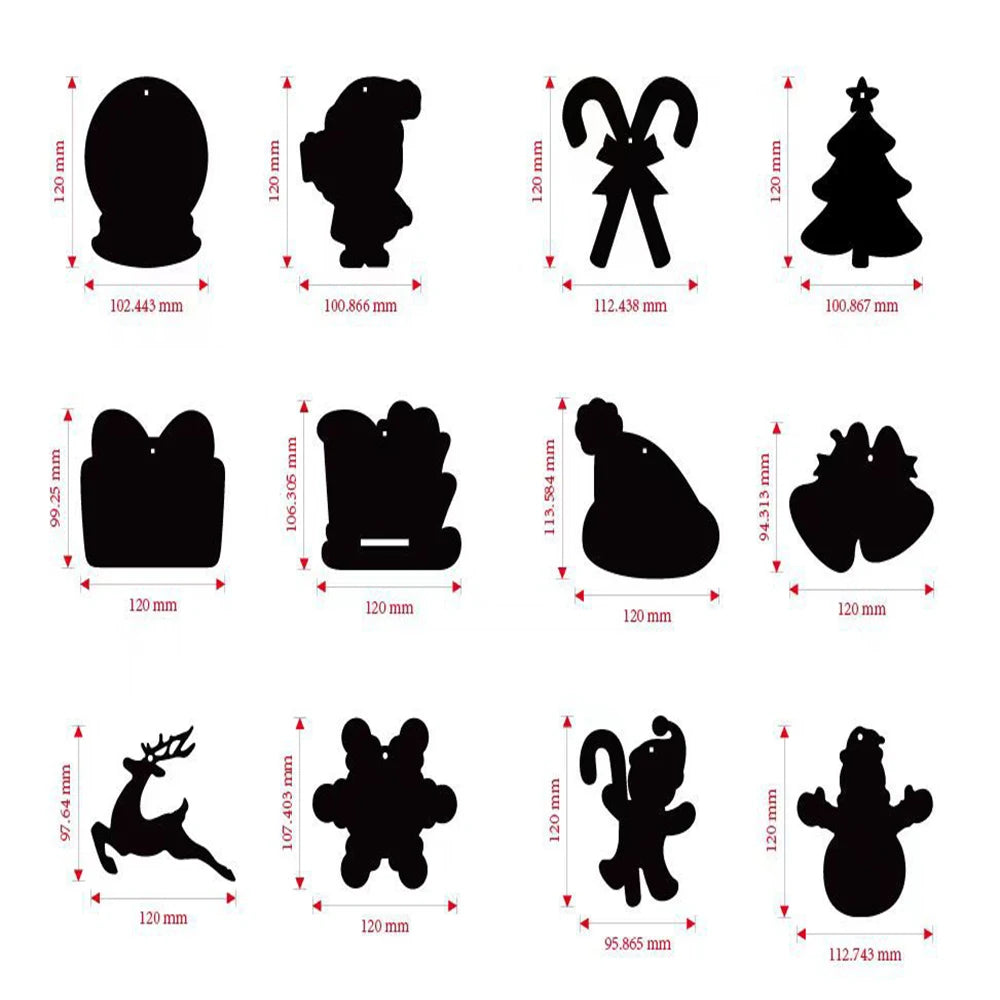 Krastekeningen Kerstset – 12 Magische Regenboog Ornamenten