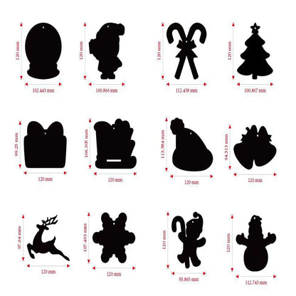 Krastekeningen Kerstset – 12 Magische Regenboog Ornamenten