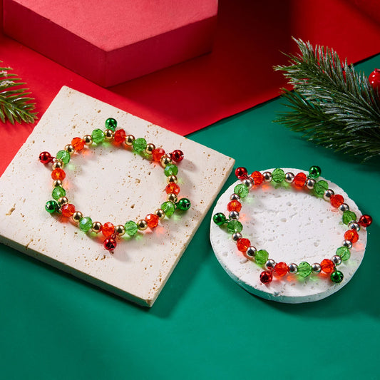Kerst armband met bel en kristallen – elegante feestelijke damesarmband