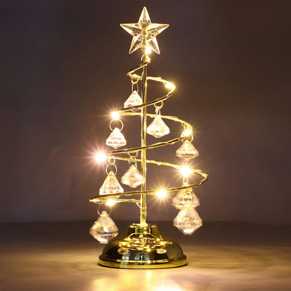 Kerst lamp kristallen kerstboom met LED verlichting voor sfeervolle decoratie