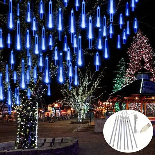 Kerst lichtgordijn USB LED vallende regenlamp sfeerverlichting