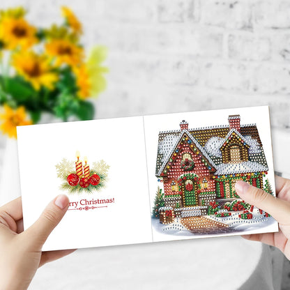 Diamond Painting Kerstkaarten set – 6/12 stuks met Kerst design
