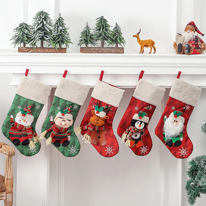 Kerstsok decoratief met 3D kerstmotief – sfeervolle kerstversiering voor het hele gezin