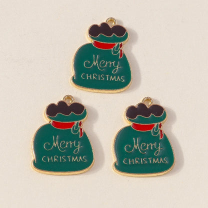 Kersthanger voor ketting of armband kerstboom rendier bel sneeuwpop hanger set - 10 stuks
