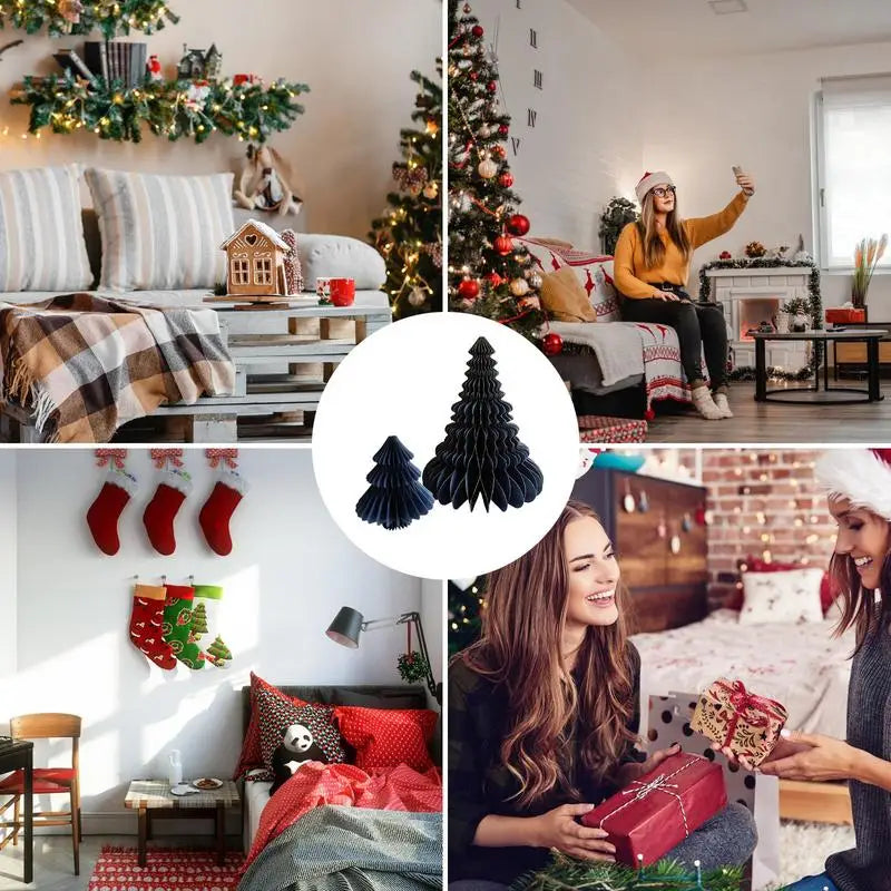 Opvouwbare Kerstboom – Papieren Decoratie Set (Groot & Klein)