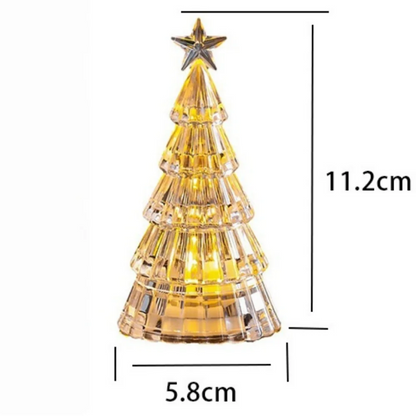 Kerst lamp verlichte acryl kerstboom tafeldecoratie met warme gloed