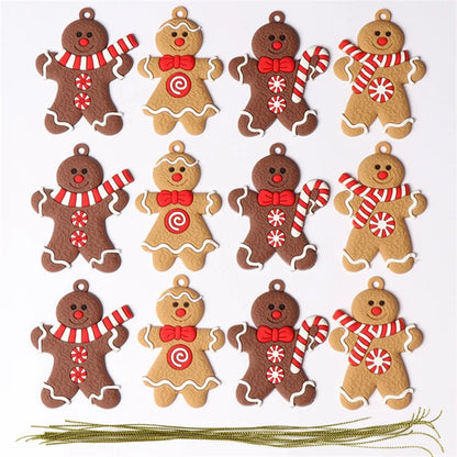 Kerst pop Gingerbread man hangdecoratie voor kerstboom