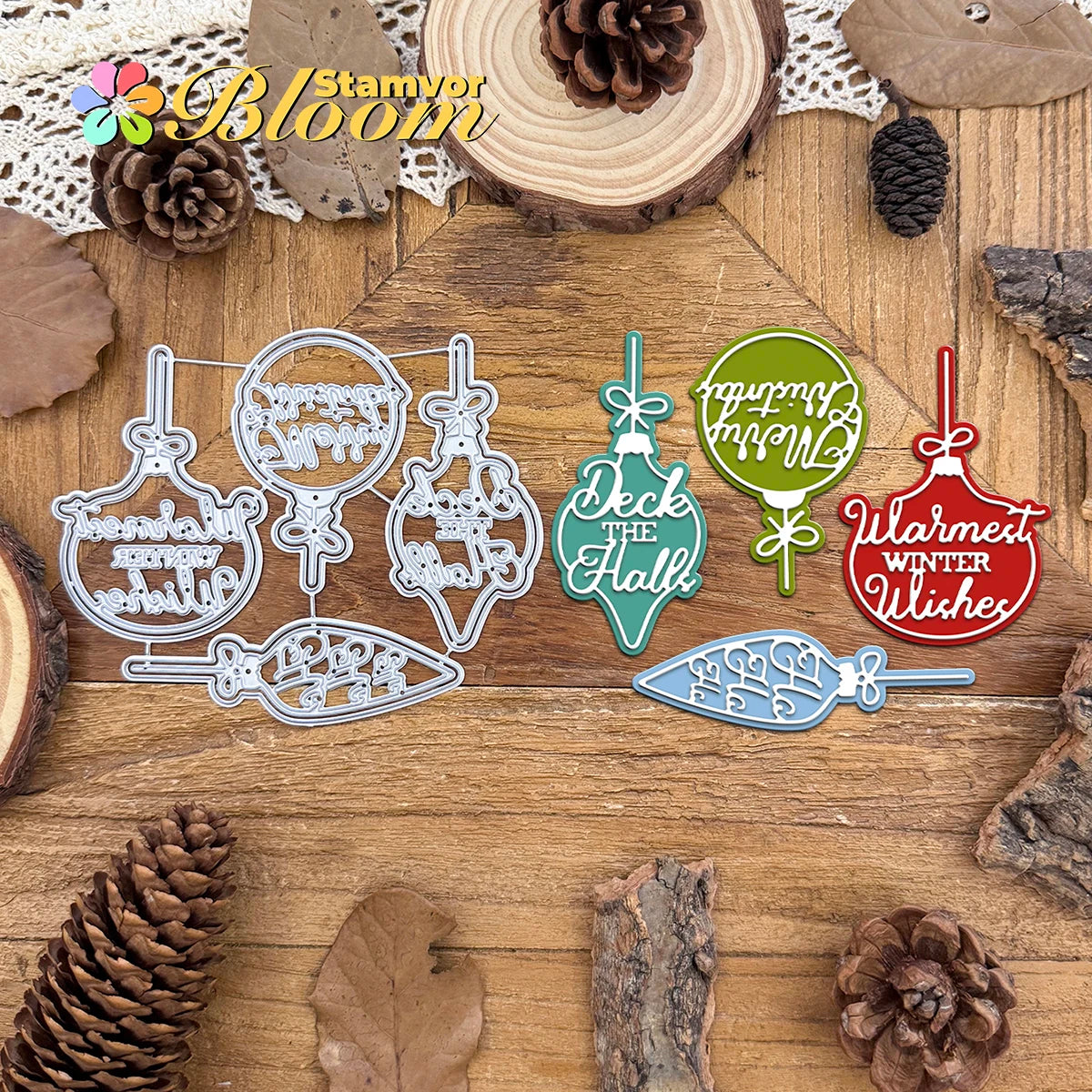 Snijmal Kerstklokken en Tekst voor Scrapbooking en Kaarten Maken