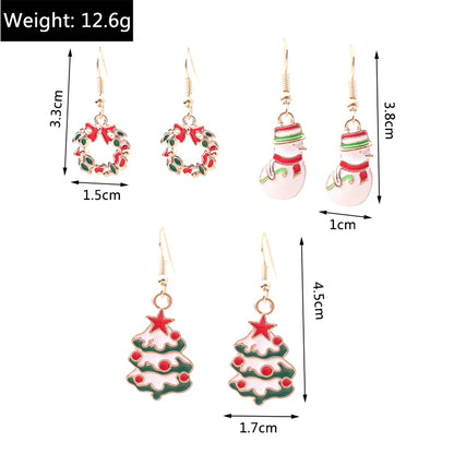 Kerst Oorbellen – Feestelijke oorbellen met Kerst design voor Dames - 015