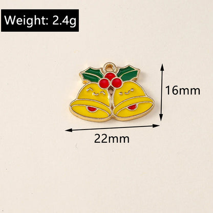 Kersthanger voor ketting of armband – set van 20 vrolijke kerstbedels
