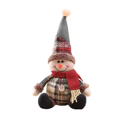 Kerst pop Kerstman, sneeuwman, rendier decoratie voor feest en boom
