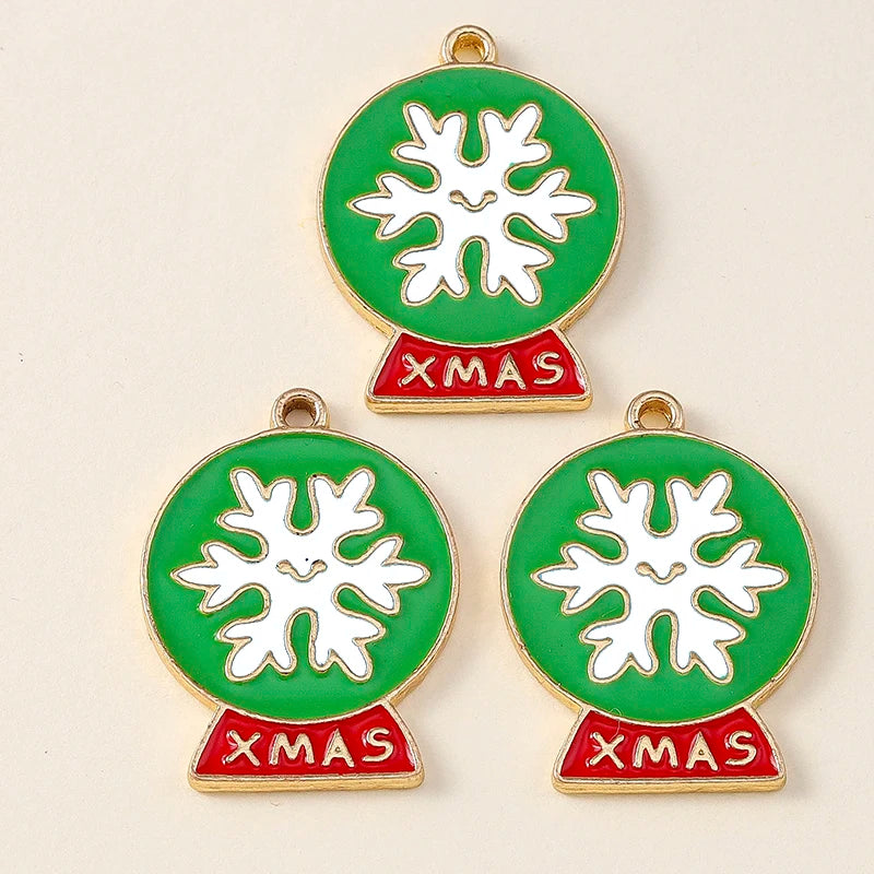 Kersthanger voor ketting of armband – set van 20 vrolijke kerstbedels