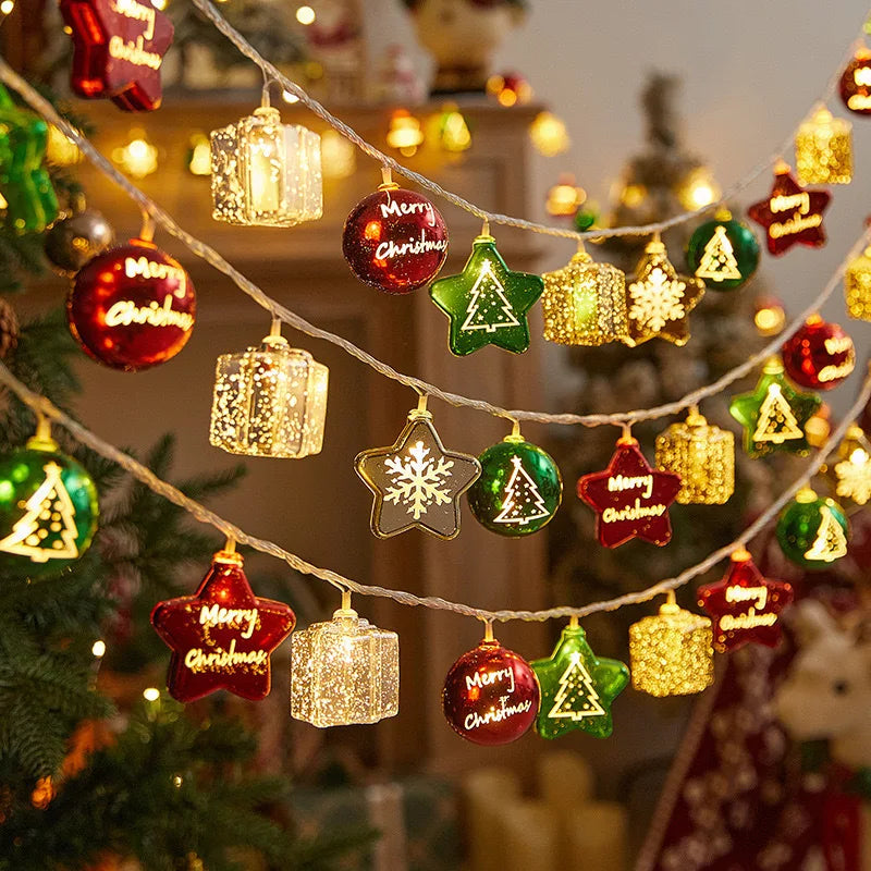 Kerstverlichting Snoer 1-3M | LED Candy Cane, Kerstman & Sneeuwpop Decoratie