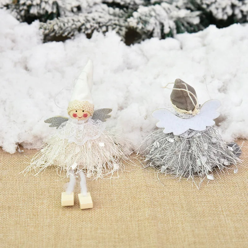 Kerst pop elf engel decoratie voor feestelijke huisversiering