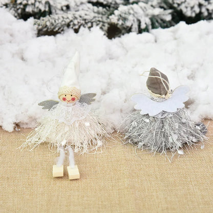 Kerst pop elf engel decoratie voor feestelijke huisversiering
