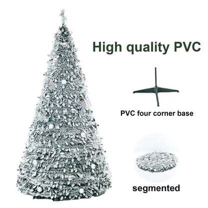 Opvouwbare Kerstboom 150cm Wit – Snel Op te Zetten, Zonder Verlichting