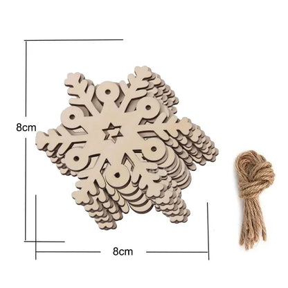 Houten figuur om zelf te kleuren/schilderen – Kerstversiering 10 stuks