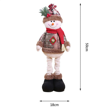 Kerst pop rendier sneeuwman kerstman tafel decoratie ornament